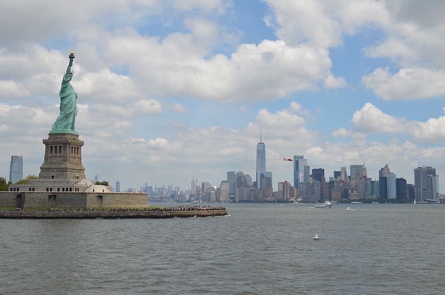 nyc, new york, liberty island, usa, liberty, monument, landmark ...